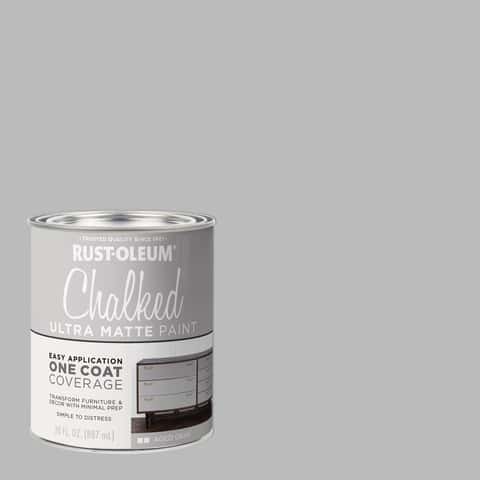Rust-Oleum Chalked Ultra Matte Aged Gray Water-Based Acrylic Chalk Paint 30  oz - Ace Hardware